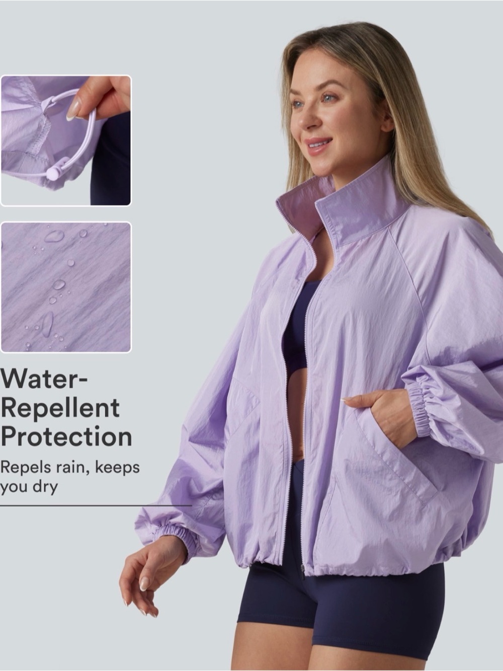 NWT HALARA Light Lavender Activewear Size Guide Graphic